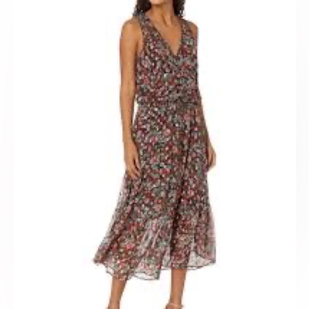 NWT RAMY BROOK FLORAL MIDI DRESS SIZE L
